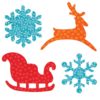 GO!  SLEIGH & SNOWFLAKE APPLIQUE DIE  ACCUQUILT