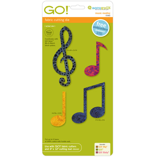 GO!   MUSIC MEDLEY APPLIQUE DIE  ACCUQUILT