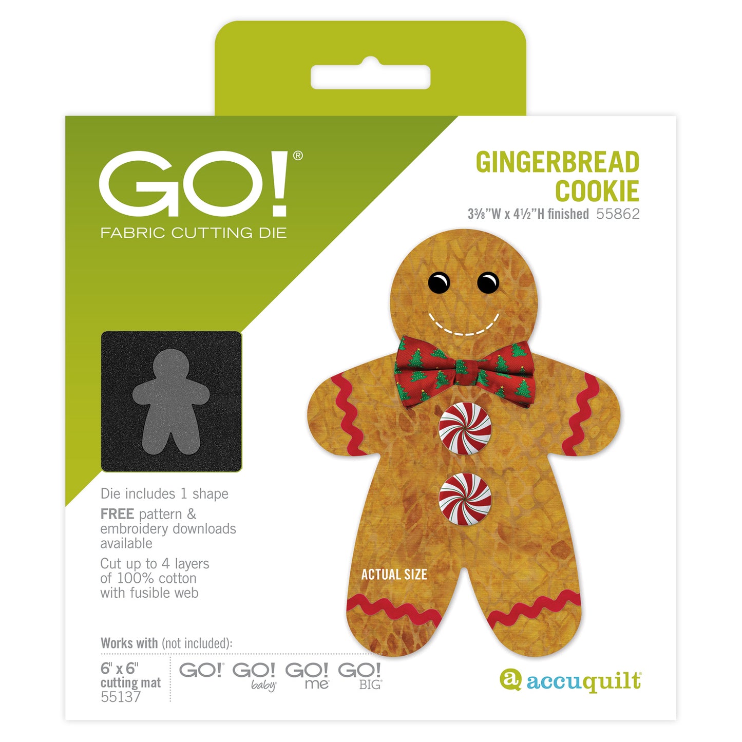 GO! GINGERBREAD COOKIE ACCU-QUILT