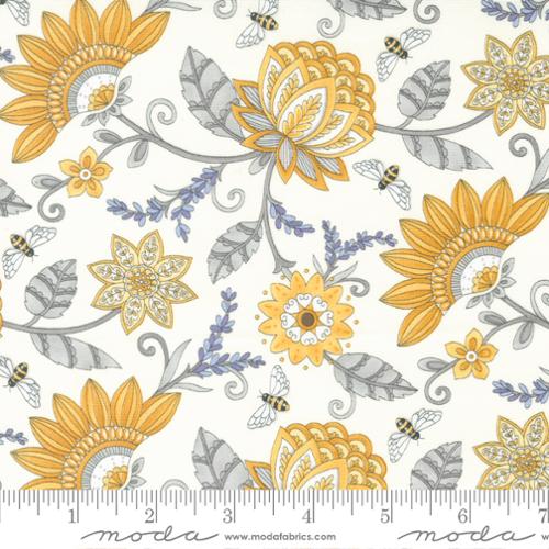 Honey and Lavender Garden Jacquard Floral Bees M5608011