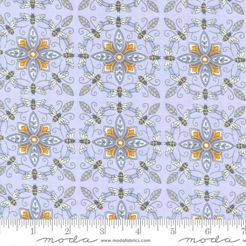 Honey and Lavender Bumble Bees Tiles Soft Lavender M56081 18