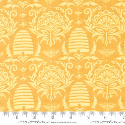 HONEY & LAVENDER Daisy Yellow Damask M56082 24