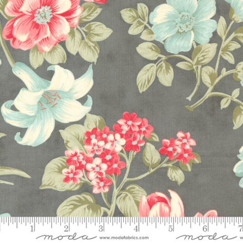 Etchings by Moda Blossoms Large Floral Charcoal