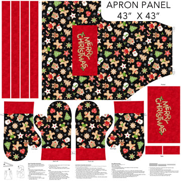 SUGAR COATED ADULT APRON RED MULTI