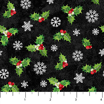 SUGAR COATED HOLLY TOSS BLACK MULTI