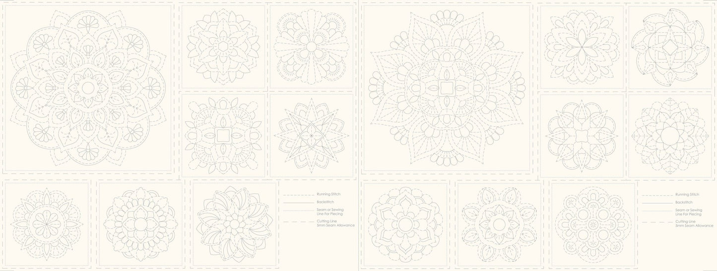 Mandala Stitchery Panel Natural