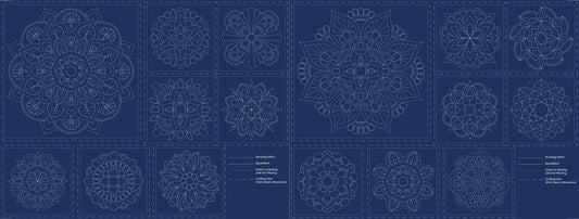 Mandala Stitchery Panel Navy (INDIGO)