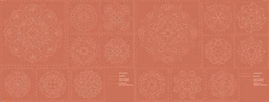 Mandala Stitchery Panel  Terracotta