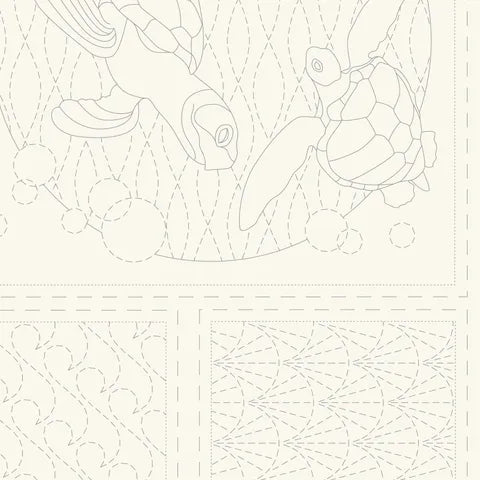 OCEAN SASHIKO PANEL NATURAL DV4090