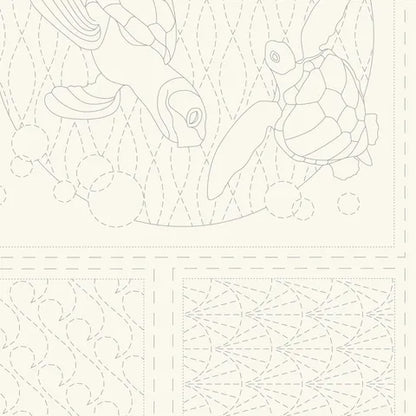 OCEAN SASHIKO PANEL NATURAL DV4090