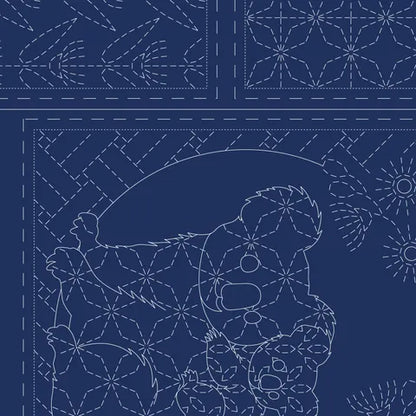 FAUNA SASHIKO PANEL NAVY DV4096