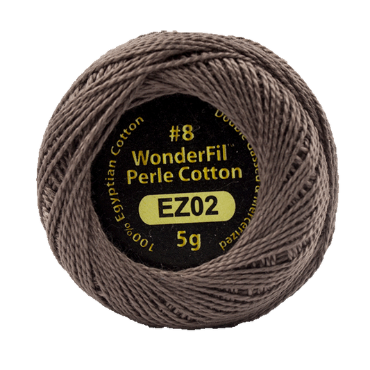 WONDERFIL ELEGANZA PEARL COTTON SIZE 8 - 02 BURNISHED STEEL