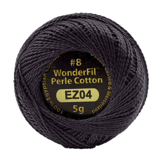 WONDERFIL ELEGANZA PEARL COTTON SIZE 8 - 04 CHISELED SLATE