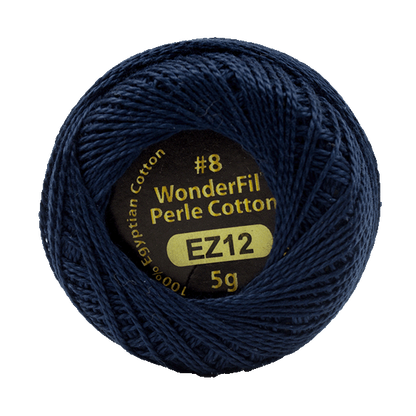 WONDERFIL ELEGANZA PEARL COTTON SIZE 8 - 12 NAVY