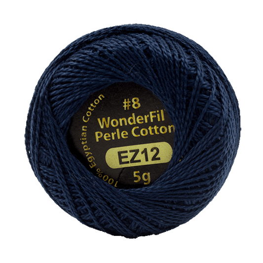 WONDERFIL ELEGANZA PEARL COTTON SIZE 8 - 12 NAVY