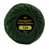 WONDERFIL ELEGANZA PEARL COTTON SIZE 8 - 124 DEEP FOLIAGE