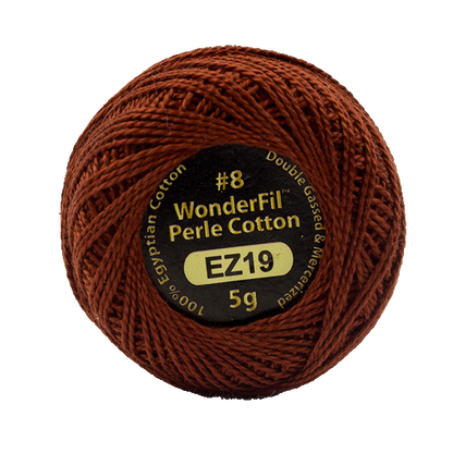 WONDERFIL ELEGANZA PEARL COTTON SIZE 8  - 19 AUTUMN LEAF