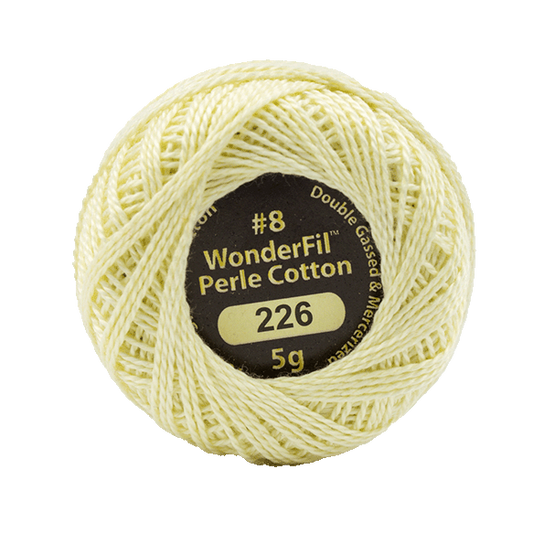 WONDERFIL ELEGANZA PEARL COTTON SIZE 8 - 226 DANDELION PUFF