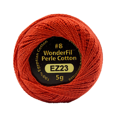 WONDERFIL ELEGANZA PEARL COTTON SIZE 8 - 23 RACE CAR RED