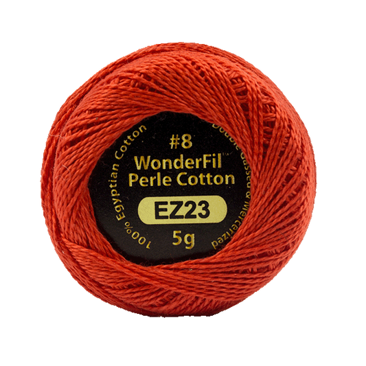 WONDERFIL ELEGANZA PEARL COTTON SIZE 8 - 23 RACE CAR RED