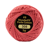WONDERFIL ELEGANZA PEARL COTTON SIZE 8 - 308 RASPBERRY FROSTING