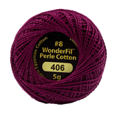 WONDERFIL ELEGANZA PEARL COTTON SIZE 8 - 406 GRAPE JELLY