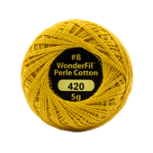 WONDERFIL ELEGANZA PEARL COTTON SIZE 8 - 420 POLISHED AMBER