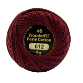 WONDERFIL ELEGANZA PEARL COTTON SIZE 8  612 DRY WINE