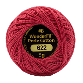 WONDERFIL ELEGANZA PEARL COTTON SIZE 8  622 BRIGHT LIPSTICK