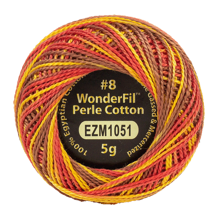 WONDERFIL ELEGANZA VARIEGATED PERLE 8 FIRE BREATHER 1051