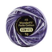 WONDERFIL ELEGANZA VARIEGATED PERLE 8 PERIWINKLE 1075