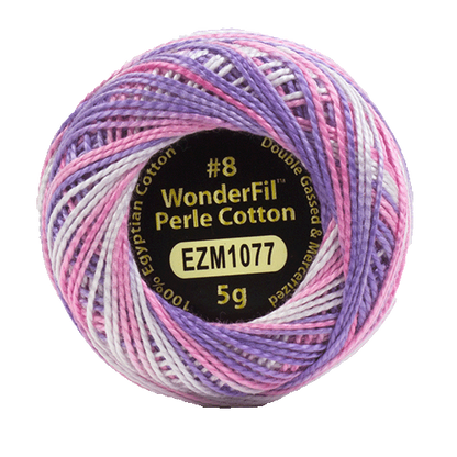 WONDERFIL ELEGANZA VARIEGATED PERLE 8 SWEET TARTS 1077