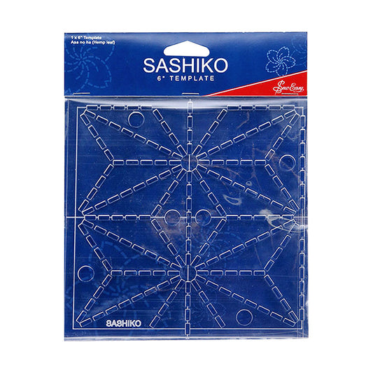 SASHIKO 6"TEMPLATE (HEMP LEAF)