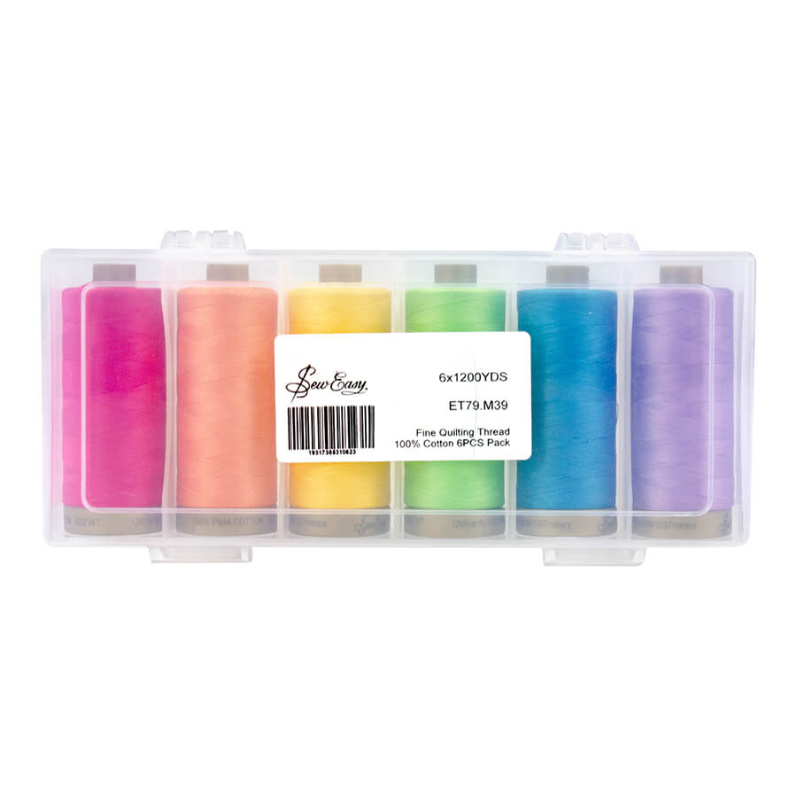 SEW EASY COLLECTION FINE QUILTING THREAD COTT 6PK