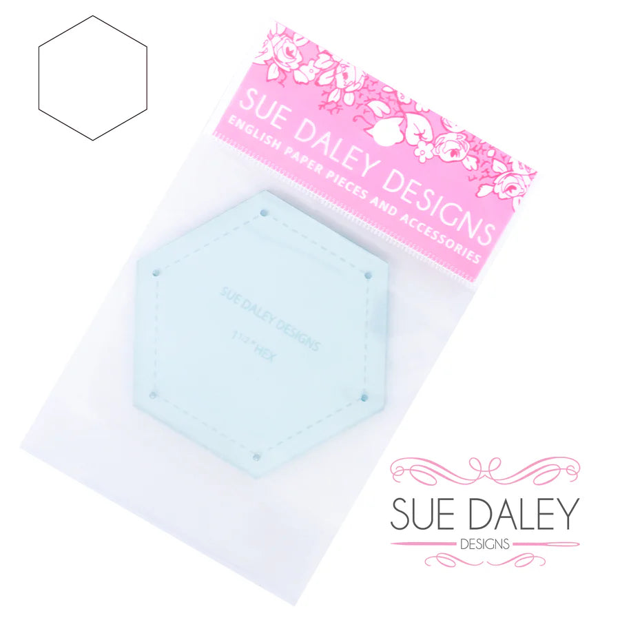 SUE DALEY HEXAGON TEMPLATE 2 1/2 INCH