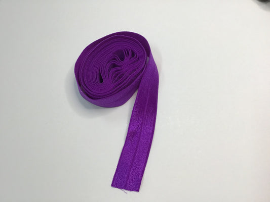 20mm Fold Over Elastic Purple