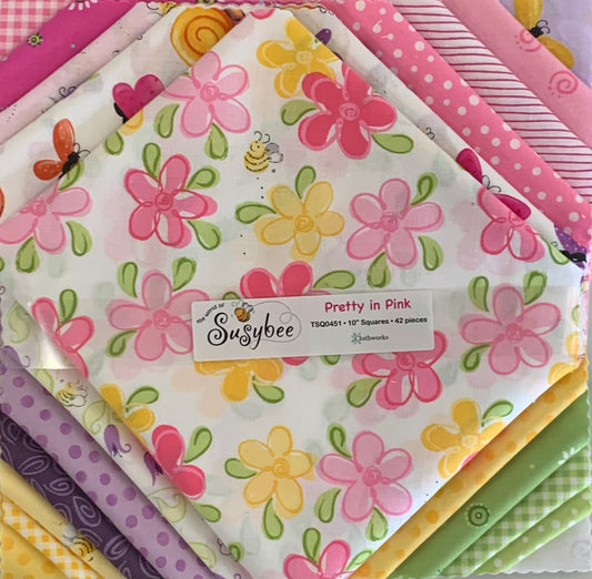 PRETTY IN PINK BY SUSYBEE 10" SQUARE BUNDLE