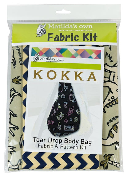 KOKKA TEAR DROP BAG PATTERN & FABRIC KIT