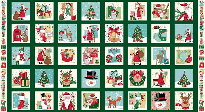 CHRISTMAS WISHES GREEN PANEL