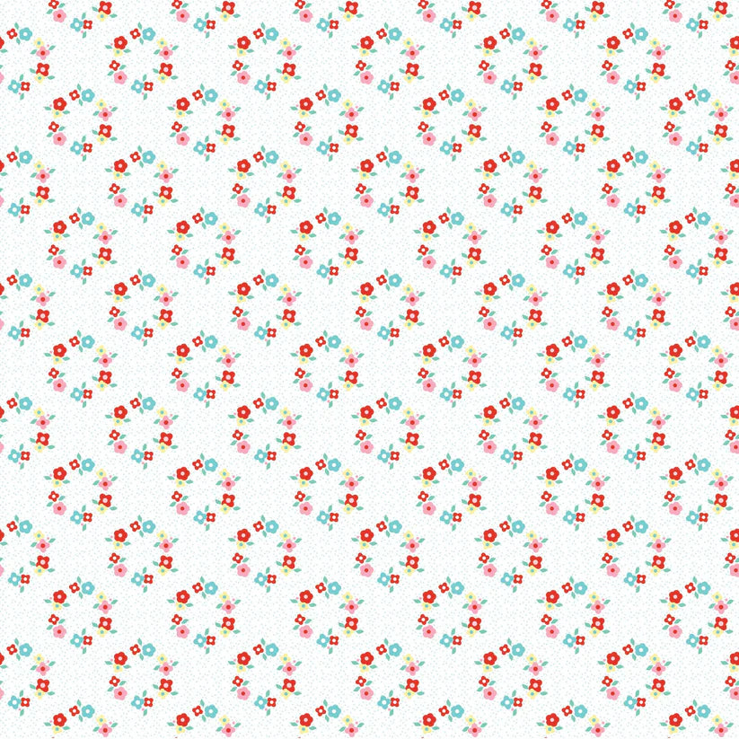 MARKET DAY FLORAL WREATH WHITE
