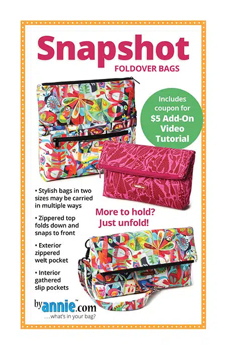 SNAPSHOT FOLDOVER BAGS BY ANNIE