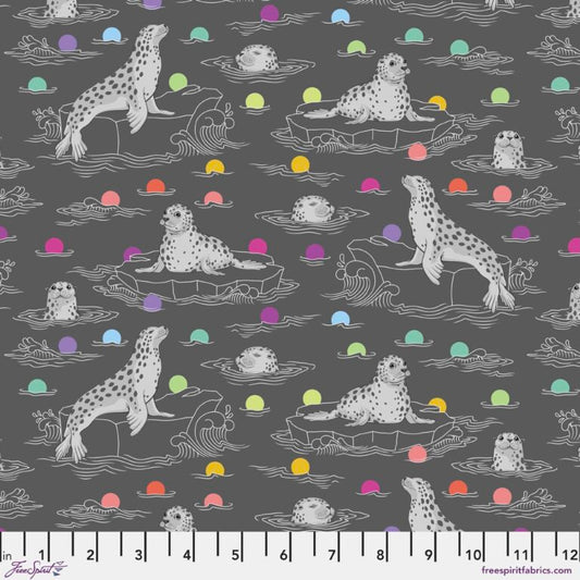 TULA PINK TRUE   GRAY WORK 259 CARBON