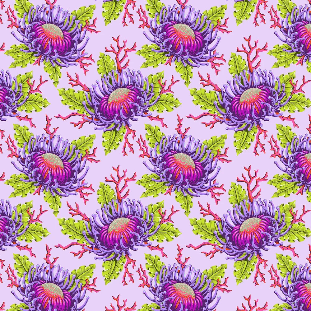 TULA PINK FLORAL REEF PRE ORDER 265 ULTRAVIOLET