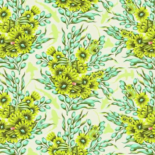 TULA PINK FLORAL REEF PRE ORDER 267 SEAGRASS