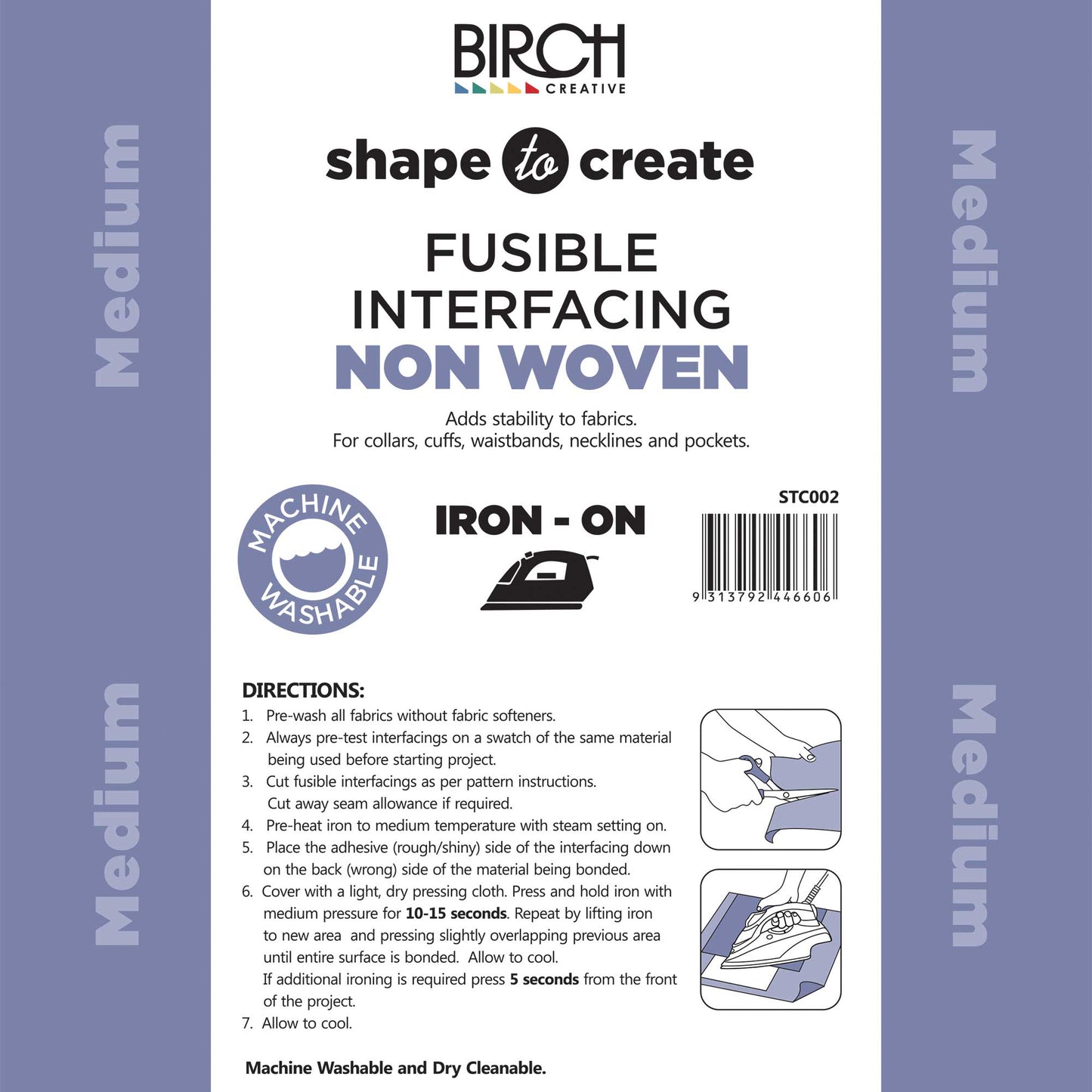 SHAPE TO CREATE IRON ON MEDIUM NON WOVEN INTERFACING
