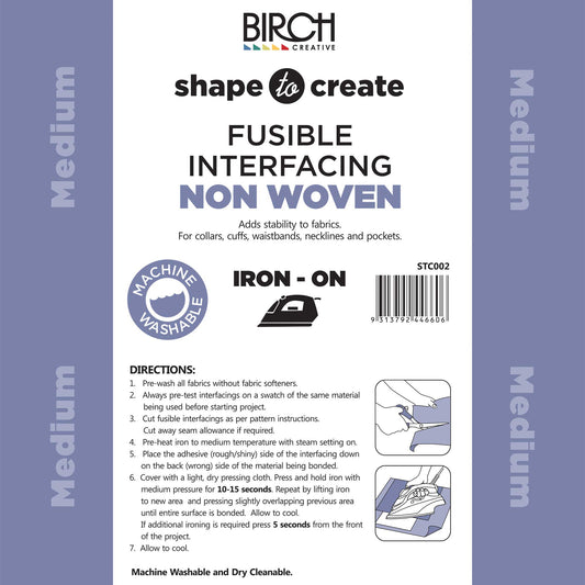 SHAPE TO CREATE IRON ON MEDIUM NON WOVEN INTERFACING