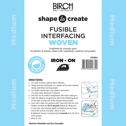 FUSIBLE INTERFACING WOVEN IRON ON MEDIUM