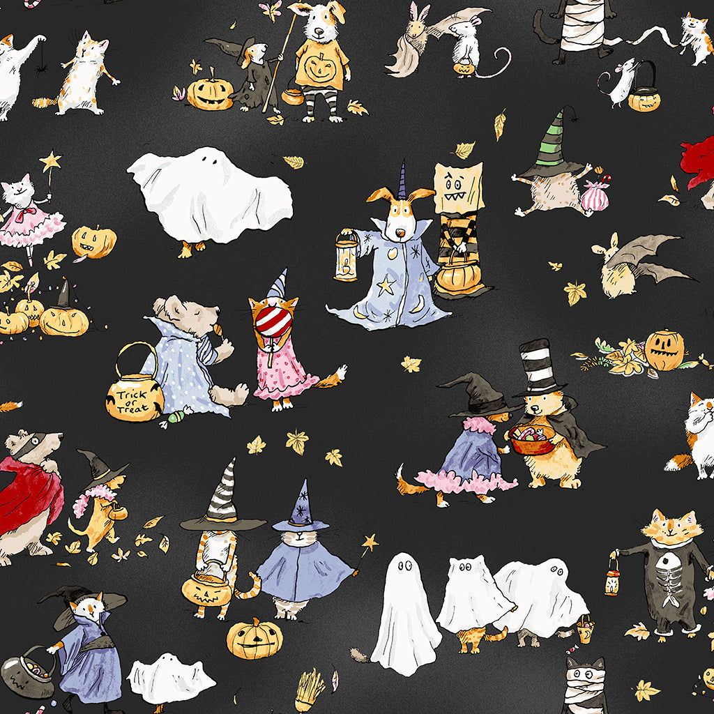 HALLOWEEN PARADE TOILE BLACK