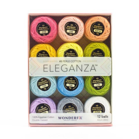 ELEGANZA 8 PERLE COTTON PASTELS 12 PACK