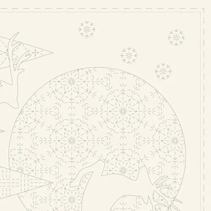 CHRISTMAS SASHIKO PANEL NATURAL